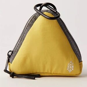 Free People Movement Altitude Mini Coin Key Pouch Yellow NWT MSRP $28